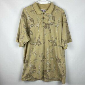 Boca Classics Polo Shirt Men's Extra Large Floral Tropical Short Sleeve Shirt
